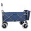 Chariot de plage avec de grandes roues pour le sable, capacité de 500 lb - Conception brevetée, chariot tout terrain à structure en acier avec pneus pneumatiques de 9 po, conception pliable pliable, sangle avec sac multiusage, bleu foncé-128815650