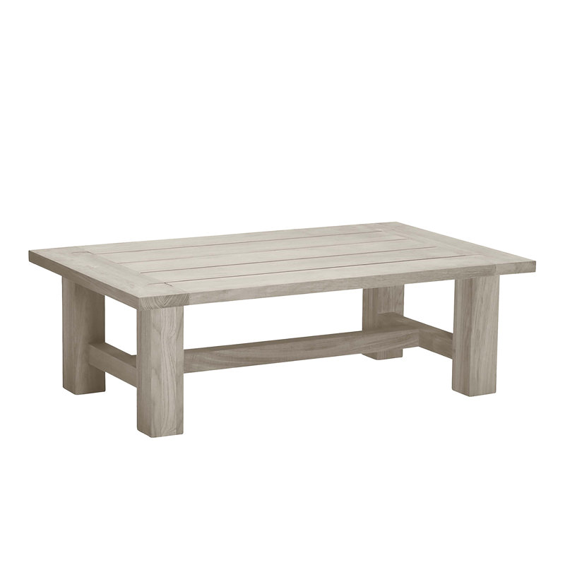 Table basse Croquet en teck - Huître, Teck huître