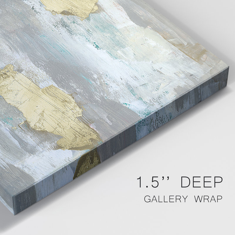 «Textured Neutrals and Gold I», ensemble de 3 toiles tendues, H 60 po x l 120 po x P 1 po