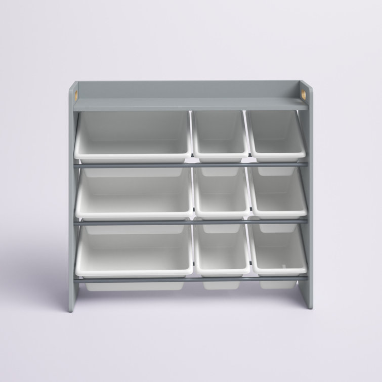 Eliseo Toy Organizer with Bins Mack & Milo Color: Natural Gray