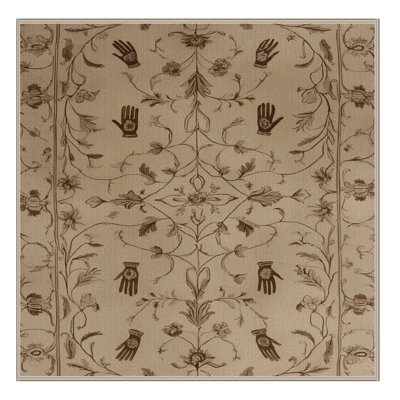 Tapis brun français lavable à la machine