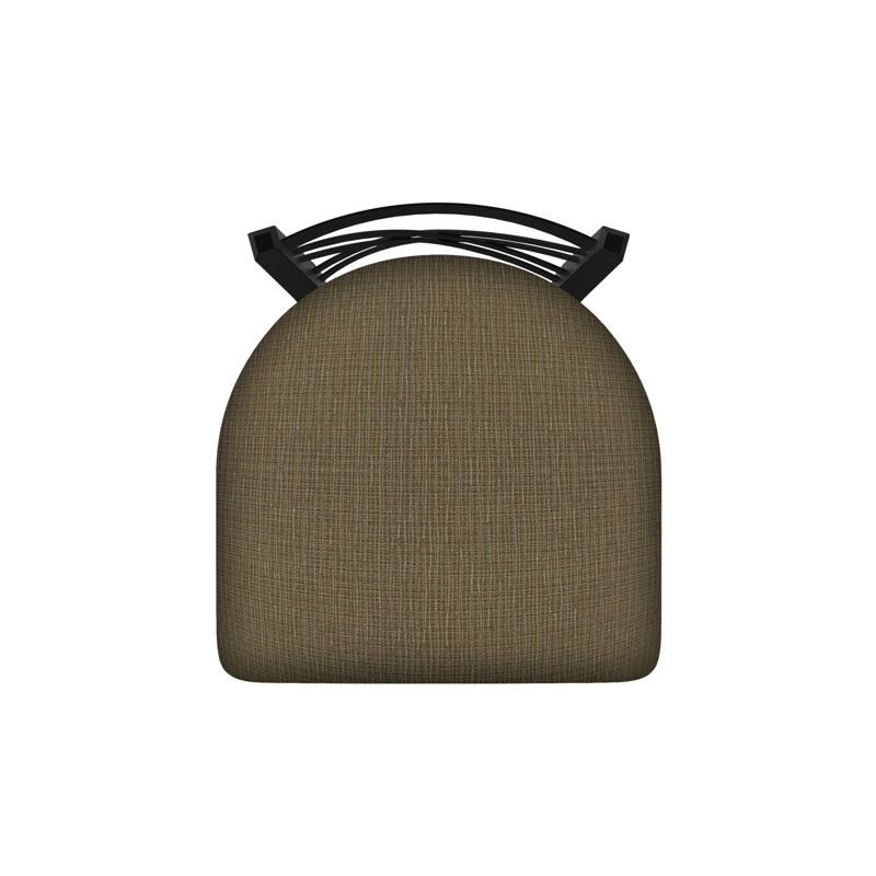 Tabouret pivotant XL 820 Catalina, Noir froissé, Tissu liège graphique, Tabouret de comptoir (siège d'une hauteur de 25 p
