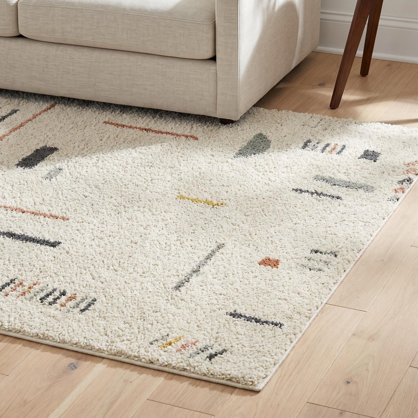 Morin Geometric Shag Rug, Rectangle 7'10" x 10'