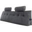 Coussin de tête de lit, coussin de tête de lit avec 2 poches latérales et 2 appuis-tête, coussin de lit en flanelle lavable, pour lire, jouer, se reposer, travailler au lit, gris-551050854