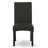 7 Piece Dining Set Consist of a Rectangle Dining Room Table with Butterfly Leaf and 6 Black Color Linen Fabric Upholstered Chairs, Black-1425032370-1425032371