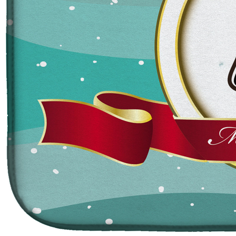 Tapis de séchage basset hound merry christmas