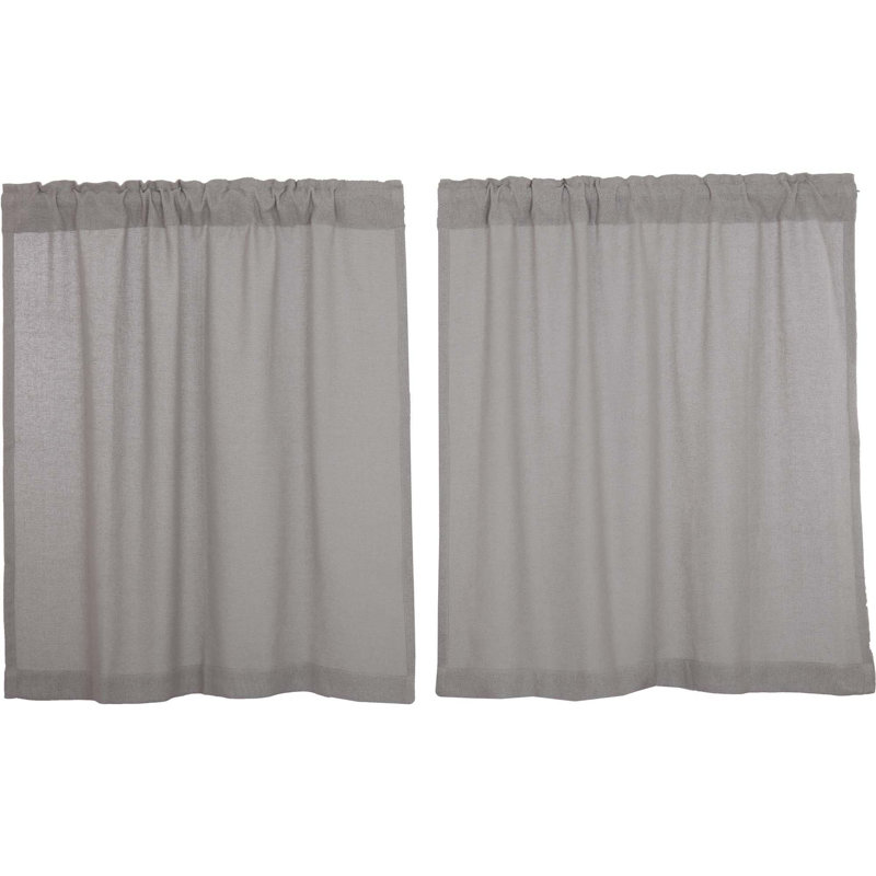 Rideau de café en coton de couleur unie 72 po Nasampe, L 72 po x L 36 po