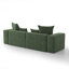 Canapé modulaire 2 pièces rembourré en velours côtelé vert - entièrement comprimé, aucun assemblage requis-480148773