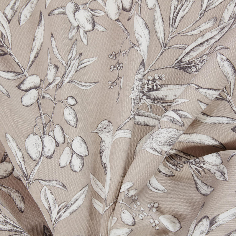 Edeline Room Darkening Curtains Pair, 117 W x 137 D cm, Beige