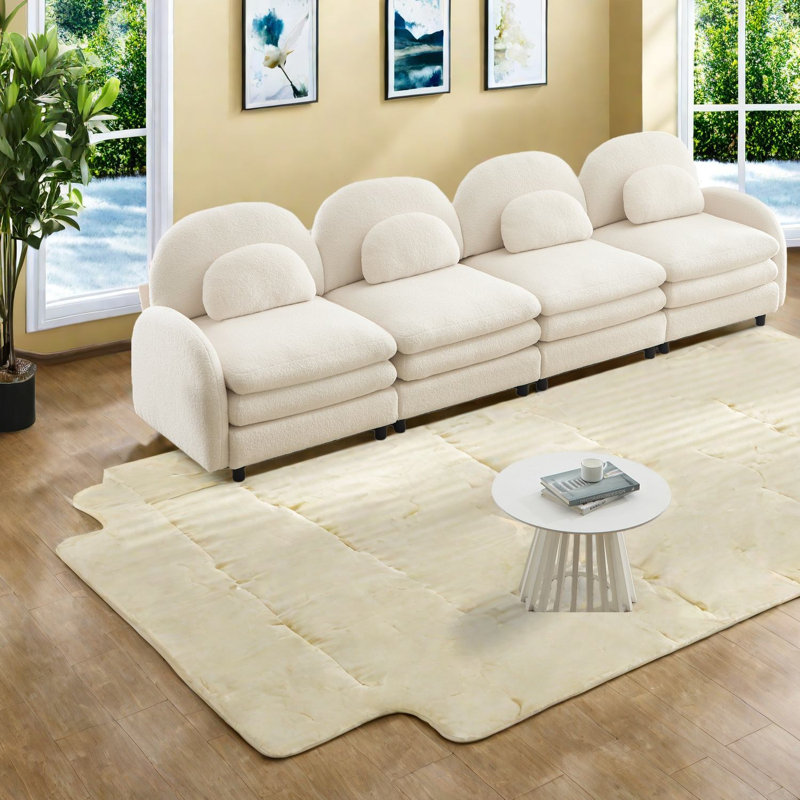Canapés Cloud Comfort, canapé modulaire 4 places Teddy pour la maison