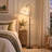 68" Black Metal Arched Floor Lamp