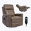 Fauteuil inclinable manuel pivotant en cuir avec massage thermique