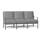 Monaco 74.5" Wide Outdoor Patio Sofa with Cushions