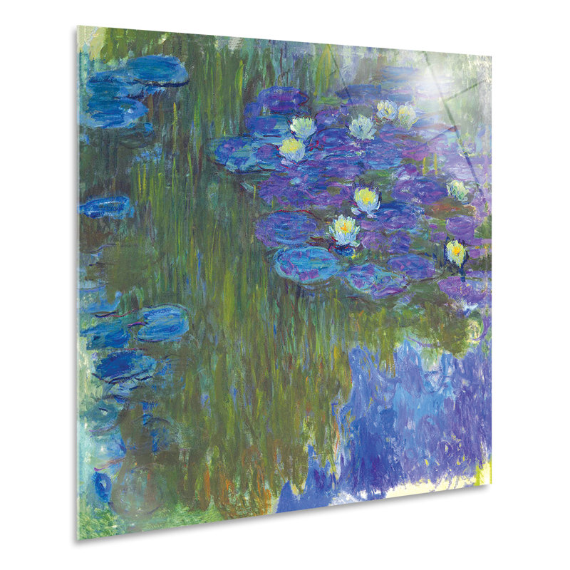 Water Lilies And Flowers by Claude Monet - No Frame Print, Plastic/Acrylic, 70cm H  x  70cm W