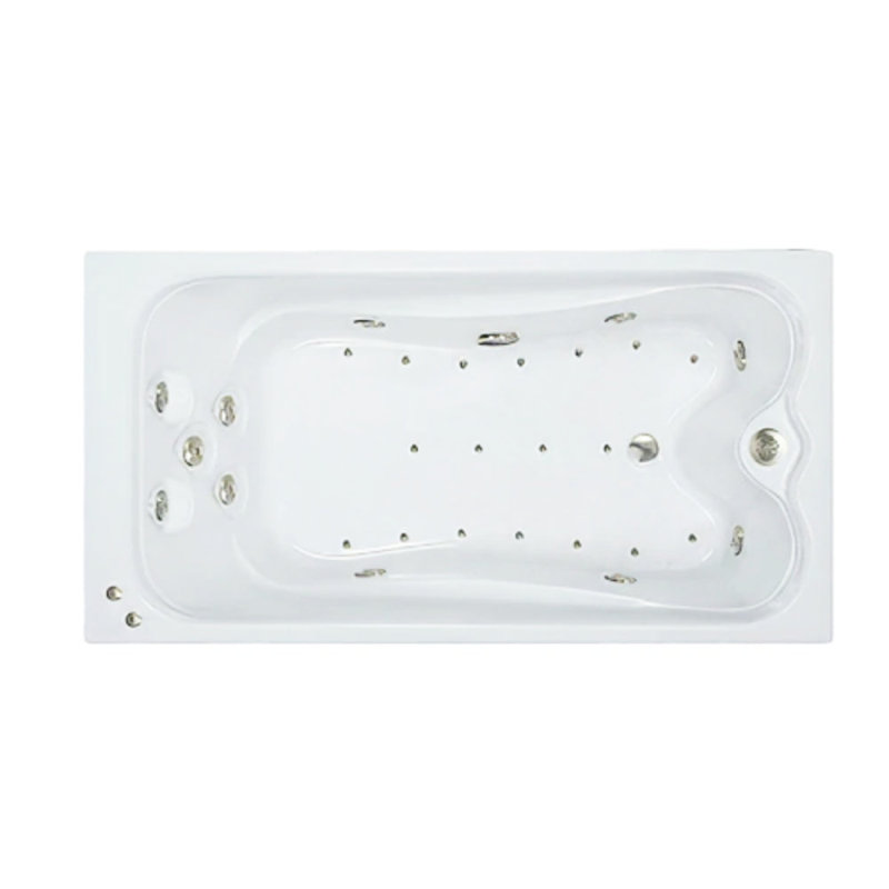 Baignoire encastrée en acrylique 60 po avec drain réversible blanc L 60 po x l 36 po Elite Series, Os
