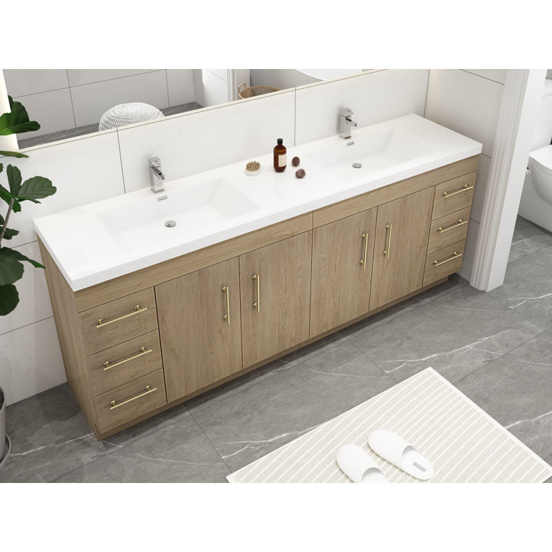 Ensemble de meuble-lavabo double 84 po Brower, Blanc
