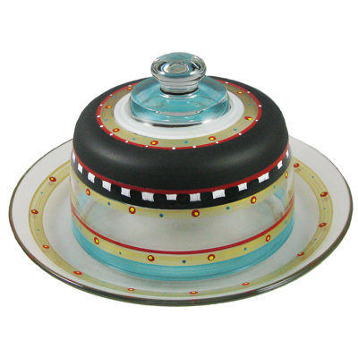 Mosaic Chalk Schutzer Cheese Dome with Plate