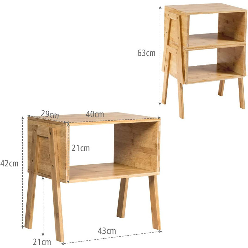 Pimms 43cm W Manufactured Wood Bedside Table