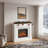 44 inch Electric Fireplace with Mantel for Living Room or Bedroom,23" Fireplace Insert Heater, Realistic Log and Flame Effect, Remote Control, Timer