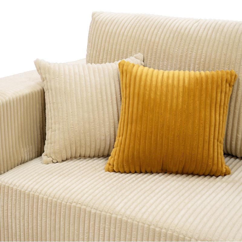 Canapé modulaire Fogshire, Orienté à droite, Beige