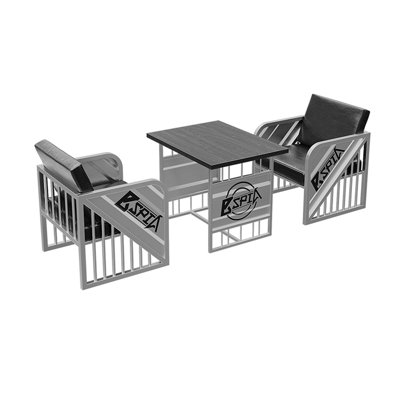 Ensemble de table et chaises Creative Creative de style industriel rectangulaire L 31,5 po x l 23,7 po