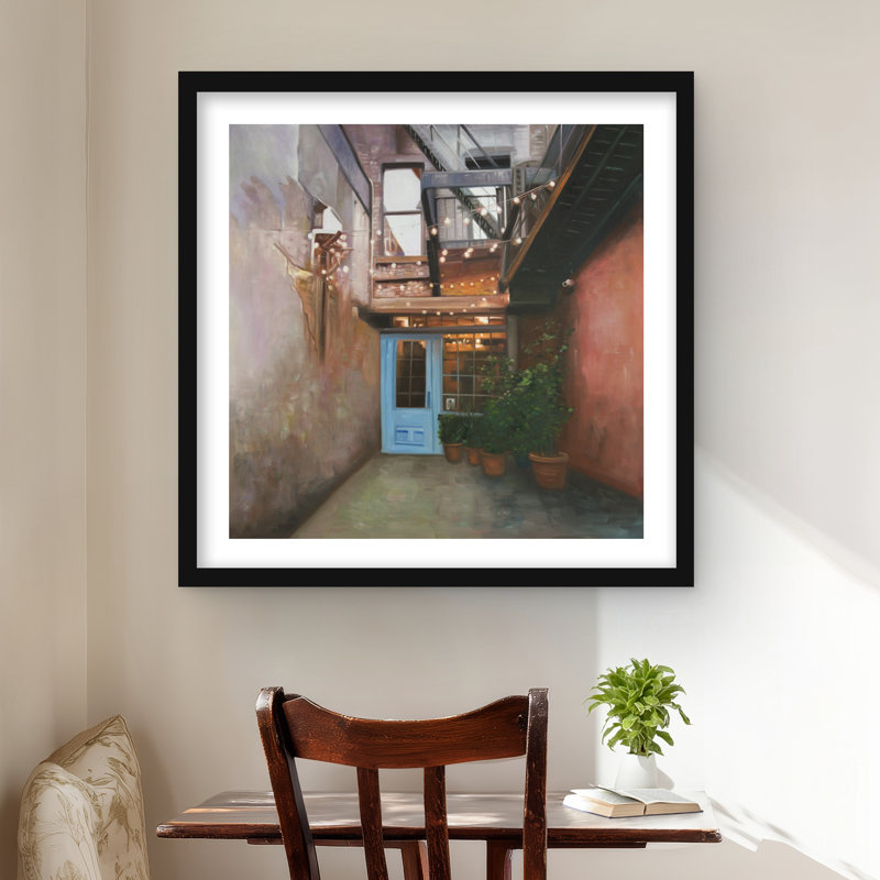 Cozy Little Place - Reproduction matte encadrée Hygge pour la décoration intérieure, H 24 po x l 24 po, Noir