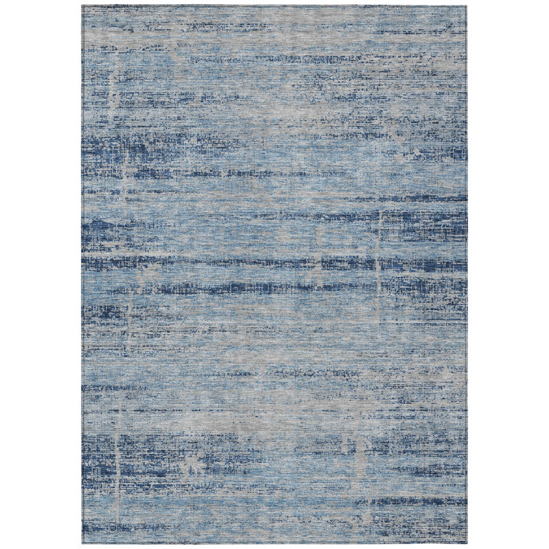 Ceajay Washable Abstract Indoor / Outdoor Rug, Rectangle 5' x 7'6"