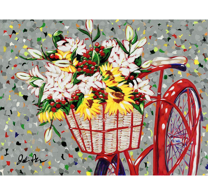 «Lark Manor ™» par Augustine, art sur toile tendue par Jodi Gallery: bouquet de bicyclettes, H 28 po x l 36 po