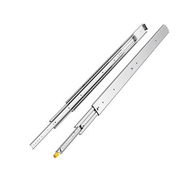 1 paire de glissières de tiroir à extension complète de 48 po, capacité de charge de 500 lb, glissières de tiroir verrouillables, roulement à billes avec glissière de tiroir à fixation latérale verrouillable