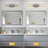 Vanity Light Fixture With Clear Glass Shades, 2-Light Bathroom Sconce Wall Lamp For Mirror, E26 Base Compatible-562219681