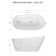 Acrylic Freestanding Bathtub, Modern & Contemporary Design Soaking Tub With Toe-Tap Drain In Chrome And Classic Slotted Overflow