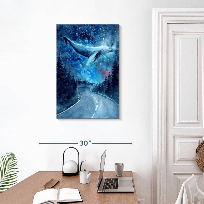 Kelan Night Flying Whale, 30" H x 20" W