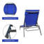 Ensemble de chaises longues de patio, 3 pièces de chaises de piscine à dossier réglable en acier textilène avec repose-tête (2 chaises longues et 1 table)-374705670