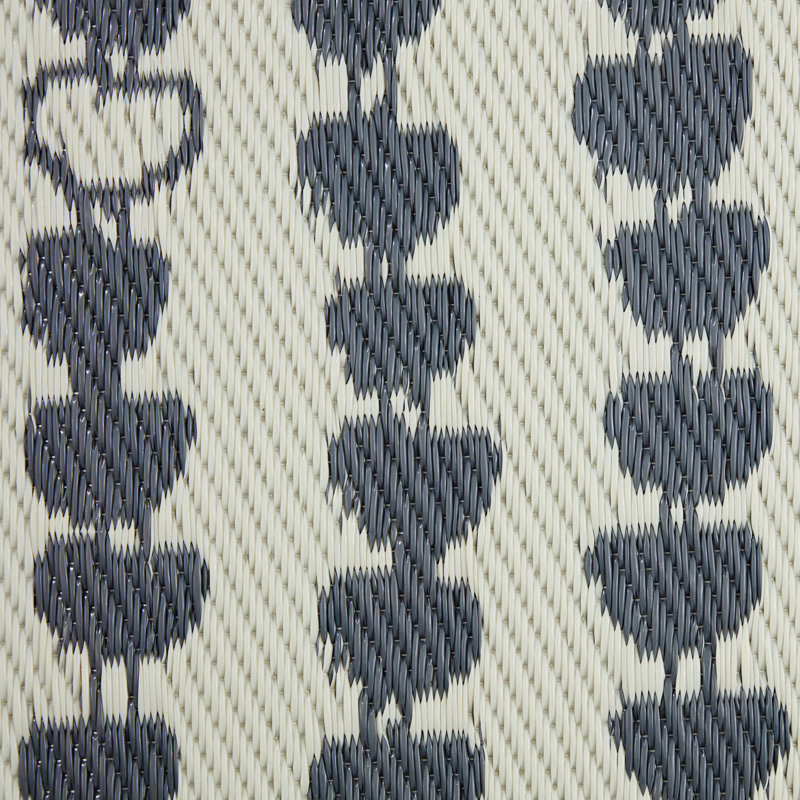 Tapis gris anthracite réversible à rayures 5 X 8, parfait pour la terrasse, le camping-car, le camping et la cour arrière, polypropylène lavable pour animaux de compagnie avec protection