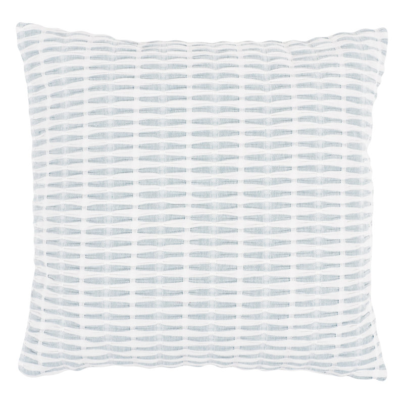 Housse de coussin en coton plissé, H 20 po x l 20 po, Atlantique