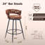 Tabouret de comptoir pivotant rembourré-1611122030-1641284320
