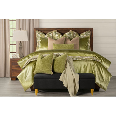 Sparkling Lime Green Velvet Duvet Cover