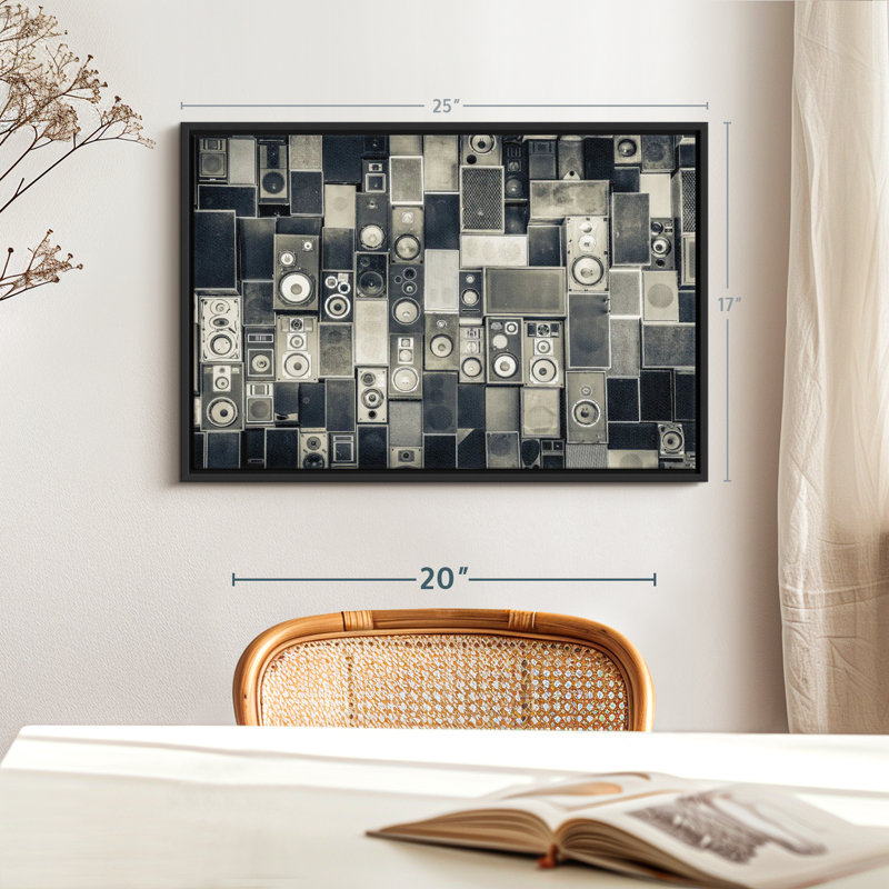 Reproduction sur toile monochrome, H 17 po x l 25 po