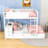 Bunk Bed With Twin Trundle, USB Outlets And Storage Drawers,Shelves-458214742-458214746