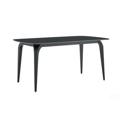 Table de salle à manger rectangulaire moderne, plateau en pierre frittée de qualité supérieure avec base en métal robuste, table de cuisine et de salle à manger résistante à la chaleur et aux rayures