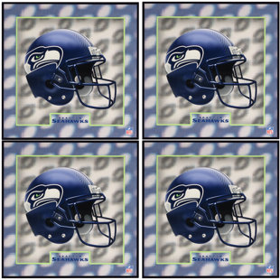 Sous-verre à effet holographique Seattle Seahawks Helmet (Ensemble de 4)