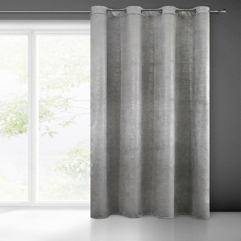 Mabel Eyelet Blackout Curtain, Graphite