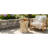 Portable Patio Tables, Mgo Concrete Modern Hourglass Accent For Home Garden
