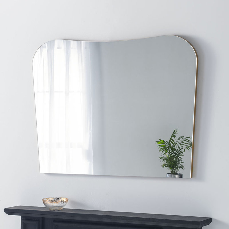 Aleko Asymmetrical Wall Mirror, Gold