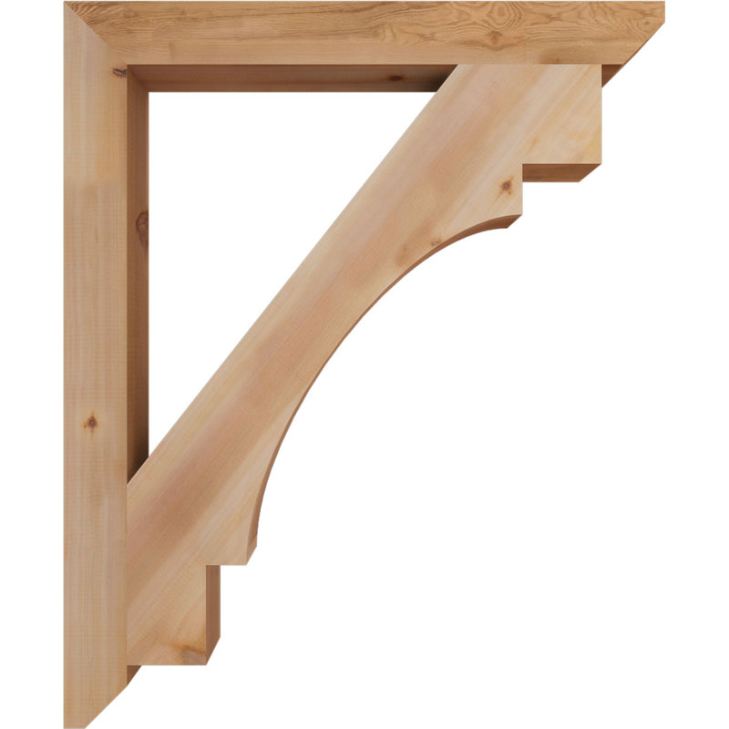 Support en bois / corbeau, Cèdre rouge de l'Ouest (lisse), H 46 po x l 3,5 po x P 38 po