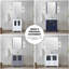 Ensemble de meuble-lavabo double avec armoire latérale, comptoir en céramique et robinet