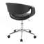 Chaise de travail en métal chromé et similicuir-241590138