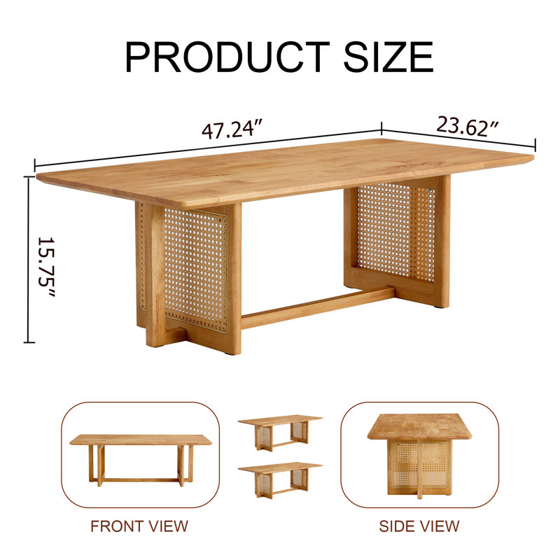 Tariffville 47" L x 23.62" W Rectangle Coffee Table, Natural