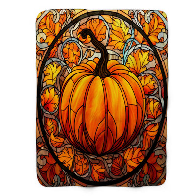 Citrouilles d'Halloween teintes - Sherpa de qualité supérieure 1 pièce