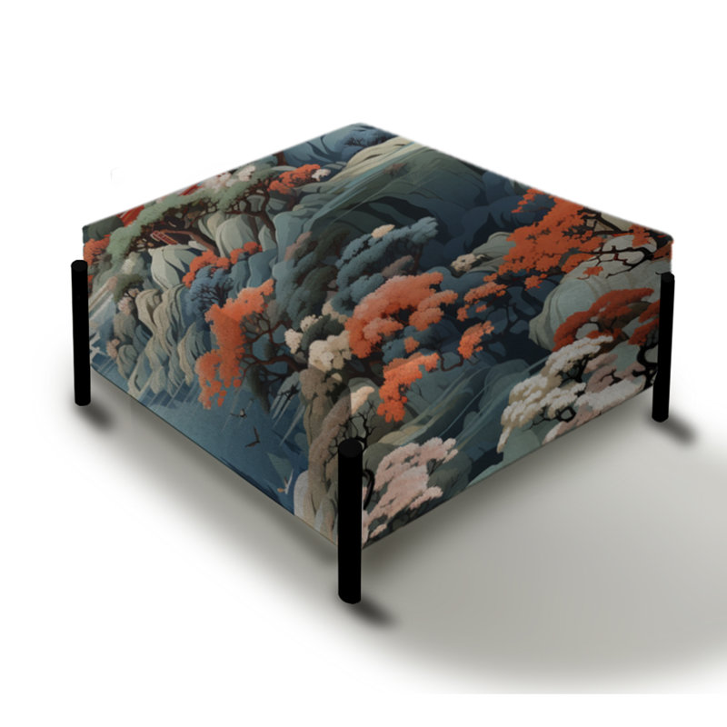 Temple Serenity - Grand repose-pieds carré japonais